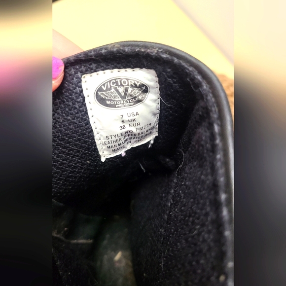 Genuine Victory motorcycle leather boots size 7 - Picture 7 of 8